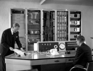 File photo dated 31/05/57 of Post Office engineers checking 'Ernie' (Electronic Random Number Indicating Equipment) at the Premium Savings Bonds office in Lytham St Annes, Lancashire, in readiness for the first Premium Savings Bonds draw, as premium bonds celebrate their 60th birthday on Tuesday - and their popularity over the decades means around one in three adults now hold the investments. PRESS ASSOCIATION Photo. Issue date: Tuesday November 1, 2016. More than 21 million customers collectively hold over £63 billion-worth of premium bonds - equating to around 37% of UK adults holding the deals. See PA story MONEY Premium. Photo credit should read: PA Wire